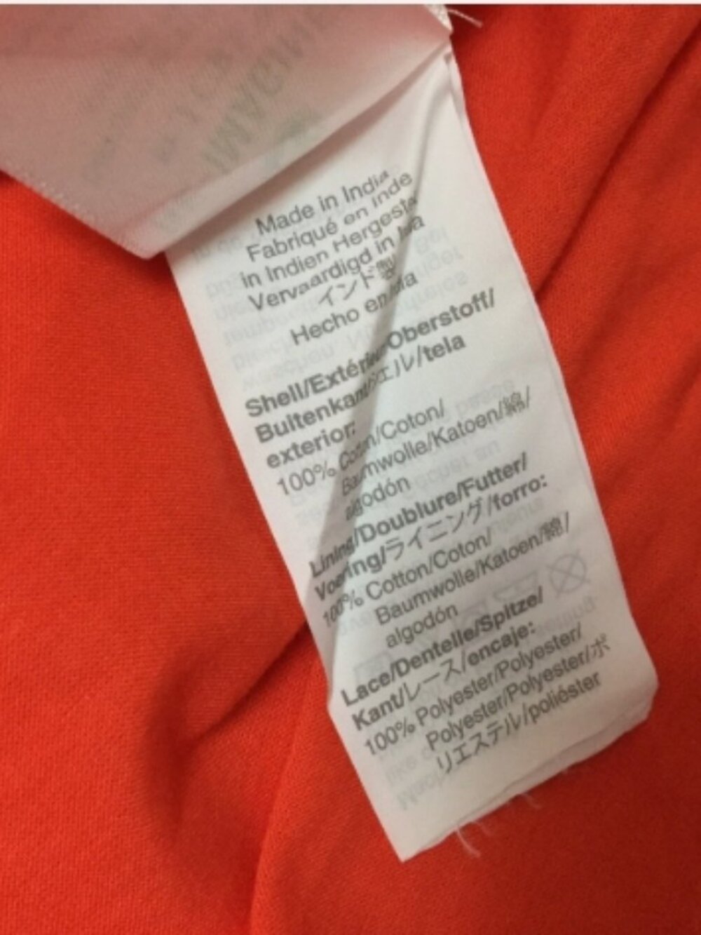 j crew women skirt size XXL tiered Skirt orange Midi Long Cotton lined - Picture 4 of 4